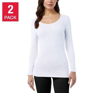 32 Degrees Women's Long Sleeve Top, 2-pack / Baselayer